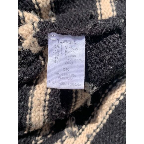 Townsen ANTHROPOLOGIE Aztec CASHMERE WOOL BLEND SWEATER sz XS - Picture 7 of 7